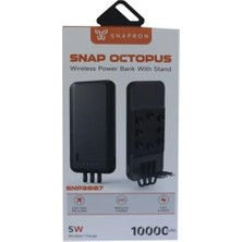 Snapron Snapmax SNP-3007 10.000 Mah Siyah Vantuzlu Kablosuz ve 3in1 Kablolu Powerbank