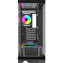 Quantum Gaming Shadowforge Type-C 4x Argb Fan Full Size Atx Siyah Çelik Gövde Psu\'suz Gaming Kasa