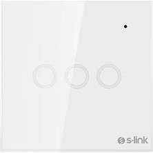 S-Link Swapp SL-EG33 Kablosuz ve Dokunmatik Aydınlatma Anahtarı 3lü Wifi Tuya Destekli