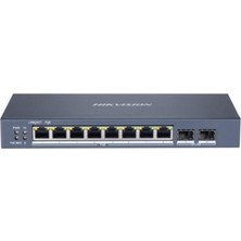 Hikvision 8port 120W Full Poe DS-3E1510P-SI Gıgabıt 2x Sfp Yönetilemez Switch