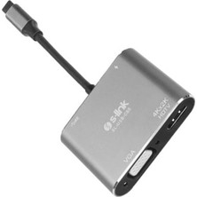 S-Link SL-USB-C85 4 In 1 Type C To, Pd+Hdmı+Vga+Usb3.0 Çevirici Hub Adaptör