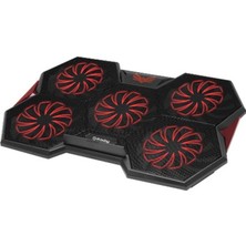 Frisby Gp4 E-Sport Desing 5 Fanlı Ledli Pro Standlı 15-17" Uyumlu Notebook Soğutucu