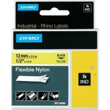Dymo 18490 Rhinopro Esnek Naylon Şerit (12Mmx3,5Mt) Sarı-Siyah