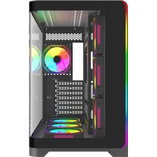 Quantum Gaming Stormforge Type-C 7x Argb Fan Full Size Atx Siyah Çelik Gövde Psu\'suz Gaming Kasa