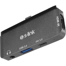 S-Link SWV-USBC035 Type-C To HDMI + Pd + USB 3.0 3.5mm Aux Port Çevirici Adaptör