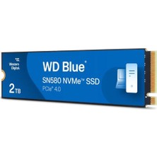 WD Blue SN580 2TB NVMe SSD M.2 PCIe 2000 MB/s Okuma ve Yazma Hızı ile Yüksek Performans