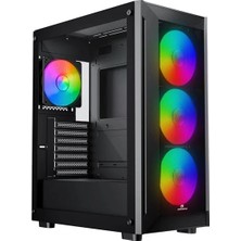 GameBooster 650W 80+ Raıder E651B JBST-GBE651B Gamıng Mıd-Tower Pc Kasası