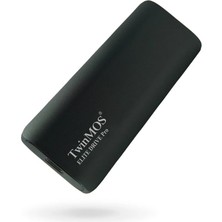 Twinmos 1tb External Taşınabilir Harici SSD (1100-1050MB/S) Type-C/usb (Dark Gray) (PSSD1TBEDP)