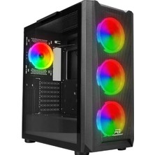 Powerboost VK-W001B 4-Argb Fanlı Gamıng Mıd-Tower Pc Kasası  360MM Sıvı Soğutma Desteği