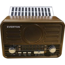 Everton Rt-673 Bluetooth Fm-Usb-Tf- Şarjlı Solar Nostaljik Radyo