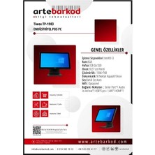Tıwox 18.5" Dokunmatik TP-1903 Core I3 3. Nesil 8gb Ram- 128GB Ssd- Fdos- Pos Pc