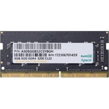Apacer 8GB (1x8GB) 3200Mhz CL22 DDR4 Notebook SODIMM Ram (ES.08G21.GSH)