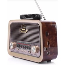 Everton RT-301 Bluetooth-USB-SD-FM Şarjlı  Nostaljik Radyo El Fenerli