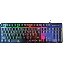 Dexim DKA010 KBL707 Mekanik RGB Hisli Şeffaf Kablolu Klavye Ev - Ofis Kullanımı İçin Standart Tuş Formu