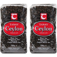 Tanay Ceylon Çayı 750 Gr X 2 Adet (1.500 gr) %100 İthal Sri Lanka Siyah Dökme Yaprak Çay OPA Kaçak Seylan Çayı