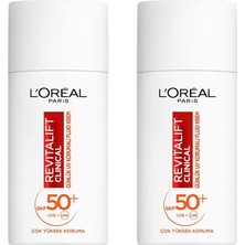 Belirtilmemiş L’oréal Paris 2'li Revitalift Clinical Spf 50+ Günlük Yüksek Uv Korumalı Yüz Güneş Kremi (2 x 50 ml