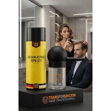 Belirtilmemiş Transformacion Aplikatörlü Saç Dolgunlaştırıcı Set Koyu Ton Kahverengi̇| 50GR Topik Fiber Tozu & Pro