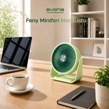 Evona Feny Minifan Desk 3 Kademeli Masaüstü Usb-Type-C Şarjlı Vantilatör
