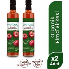 Wefood Organik Elma Sirkesi 500 ml 2'li Doğal Fermentasyon