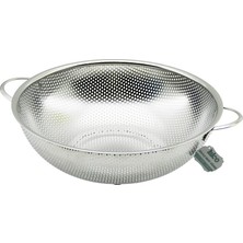 Akıllı Bayi 28CM Metal Kulplu Çelik Sepet Süzgeç Ince Tel Ayaklı