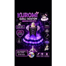 Kuromi Işıklı Kostüm Elbise Kuromi Topuklu Ayakkabı ( Ayakkabı Numasını Mesaj Atınız 26-36 Arası)