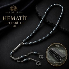 📿 Dark Noble Ultra Premium Tesbih – Ince Taneli Hematit Erkek Tesbihi | Lotus Atölye ve İyi Yaşam Merkezi