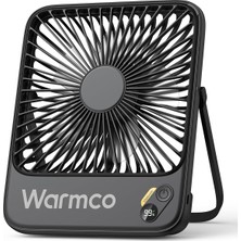 Belirtilmemiş Warmco 10000 Mah Taşınabilir Vantilatör, 21 cm Kişisel Masa Vantilatörü, Pil, Ultra Sessiz ve Süper