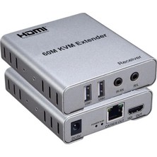 Powermaster PM-22508 60 Metre Kvm HDMI Extender CAT5E/CAT6 Klavye Fare ve Görüntü Uzatıcı Set