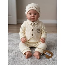 Mini Cayzen Baby Erkek Bebek Kıravatlı Şapkalı Tulum