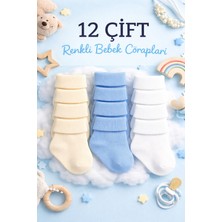 Baby Socks 12 Çift 4 Mevsimlik Erkek Bebek Çorabı