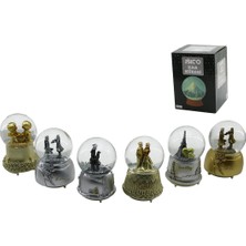 ÖNÇ - PRİME Büyük Boy - 10CM Pilli - Işıklı Müzikli Kar Küresi Cam Eskitme Insan Figürlü - Desen Mix Renkli Herhangi Bir Tanesi Gönderilir