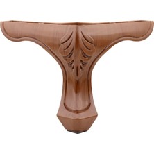 Belirtilmemiş BADEM10 Lukens Mobilya Kanepe Koltuk Ayağı Kahverengi Ahşap Desenli Baza Ayak 14 cm (4 Adet)