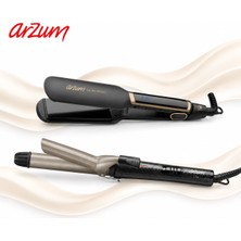 Arzum AR5035 Mona Sense Seramik Saç Düzleştirici + Lisa Xl 32 mm Saç Maşası Seti 230°C Ayarlanabilir Isı Profesyonel Bakım