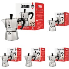 Belirtilmemiş Bialetti - Moka Express: 2 Cups Ocak Üstü Espresso Pişirici - 90ML - Gümüş Renk - Alüminyum Gövde -