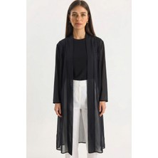 Bihan Store Kadın Şifon Gömlekli Büyük Beden Ikili Takım 64827-SIYAH