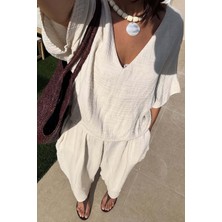 İkikız  Crinkle Slouchy Pantolon