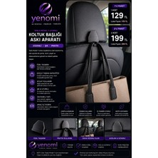 Yenomi Tesla Model Y Uyumlu Koltuk Başlığı Askı Aparatı – Araç Içi Çanta ve Poşet Askısı