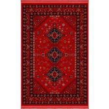 Sultan Halı Afgan Serisi Kırmızı Altı Kaymaz Yıkanabilir Şönil Kilim & Halı