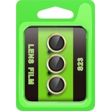 Akıllı Bayi Samsung Galaxy S23 Raze Metal Kamera Lens - Sarı