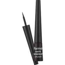 Belirtilmemiş Flormar Matte Waterproof Yüksek Pigmentli & Mat Bitişli 001 Siyah Dipliner