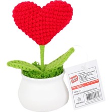ÖNÇ - PRİME Fl-7 12Lİ Kroşe Örgü Saksıda Kalp -Birliktoys