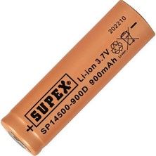 Supex SP14500-900D 3.7V 900MAH Li-Ion Düz Kafa Pil
