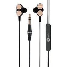 ÖNÇ - PRİME Lenovo Lecoo EH102 3.5 mm Jacklı Siyah Kablolu Kulak Içi Mikrofonlu Kulaklık
