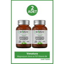 Venatura Magnezyum Sitrat ve P5P Vitamin B6 60 Tablet 2 Adet
