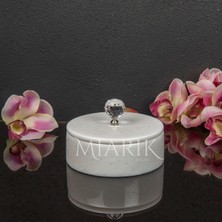 Miarik Design Dekoratif Mermer Pirinç Kulplu Dekoratif Kutu