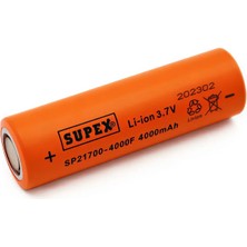 Supex SP21700-4000F 3.7V 4000MAH Li-Ion Düz Kafa (Başsız) Pil