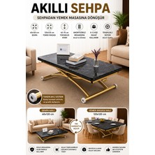 Juppo Üst Tabla Mdf Oval Köşe Alt Ayak Yuvarlak Gold Kaplama Dışa Kıvrım