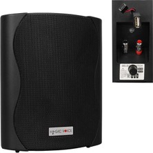 Akıllı Bayi Magicvoice F-LHY4S 4’’ (10 Cm) Hat Trafolu Duvar Tipi Sütun Hoparlör (10W Rms / 150W Peak - Mp3 USB Uyumlu) - Siyah