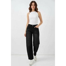 Klins Kids Kadın Yüksek Bel Kot Siyah Pantolon