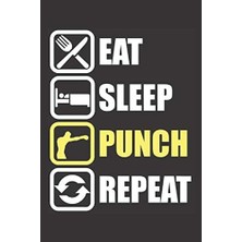 Belirtilmemiş Eat Sleep Punch Repeat: Small Blank Sketchbook (6" x 9"), 120 Pages